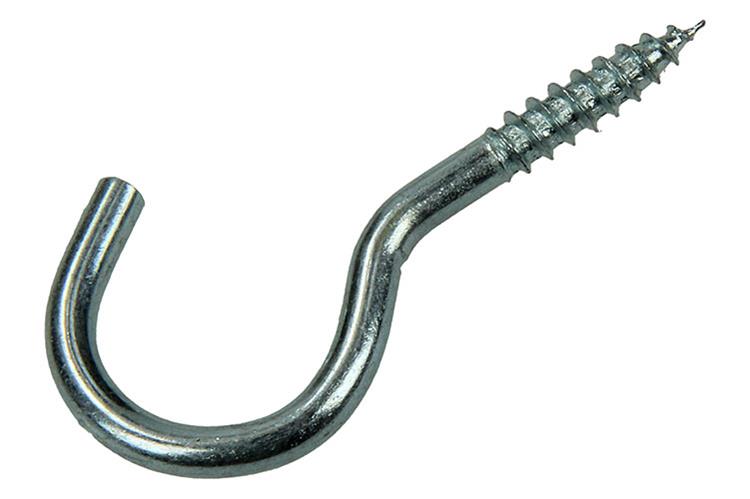 Mack 1017800 - crochet à vis acier galvanisé 6 pcs 4,5 x 30 mm | 10 pièces