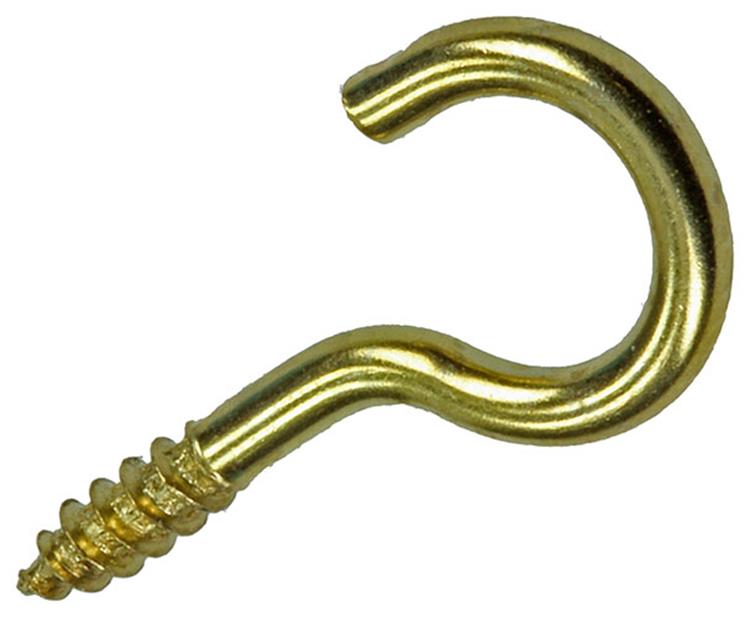Mack 1019696 - crochet à vis en laiton 7 pcs 2,5 x 12mm | 10 pièces