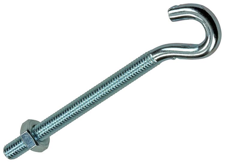 Mack 1017809 - crochet à vis métrique + écrou galvanisé 5 pcs m4 x 50 mm | 10 pièces