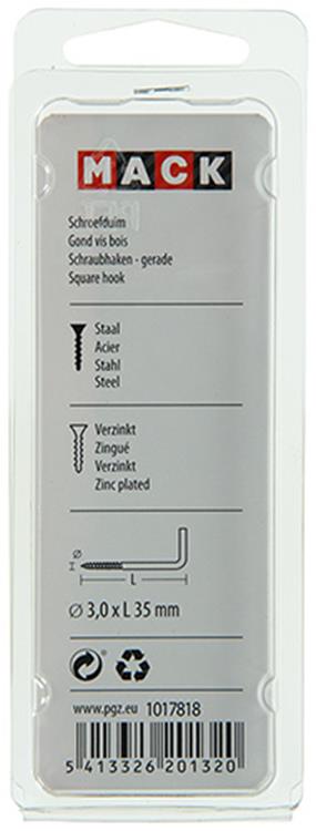 Mack 1017818 - vis à pouce en acier galvanisé 15 pcs 3,0 x 35 mm | 10 pièces