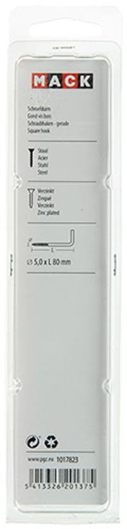 Mack 1017823 - vis à pouce en acier galvanisé 4pcs 5,0 x 80 mm | 5 pièces
