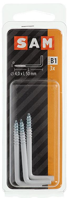 Mack 1017828 - vis à pouce en acier blanc 3 pcs 4,0 x 50 mm | 10 pièces