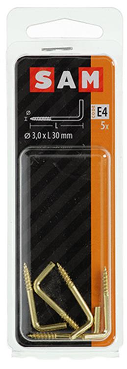 Mack 1019702 - vis à pouce en laiton 5 pcs 3,0 x 30 mm | 10 pièces