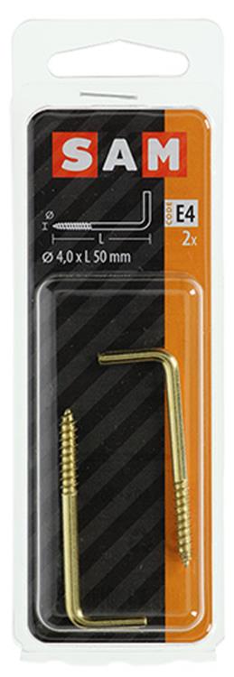 Mack 1019704 - vis à pouce en laiton 2 pcs 4,0 x 50mm | 10 pièces