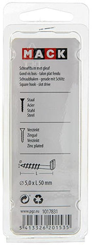 Mack 1017831 - vis à pouce avec fente, acier galvanisé. 5 pièces 5,0 x 50 mm | 10 pièces - afbeelding 3
