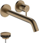 Hansgrohe tecturis s - robinet de lavabo à encastrer - pour montage mural - commande monocommande - bec 22,5 cm - bronze brossé