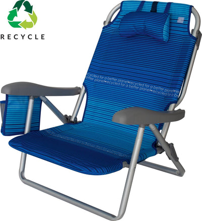 Eurotrail perez beach recyclé - chaise de plage - bleu royal
