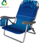 Eurotrail perez beach recyclé - chaise de plage - bleu royal