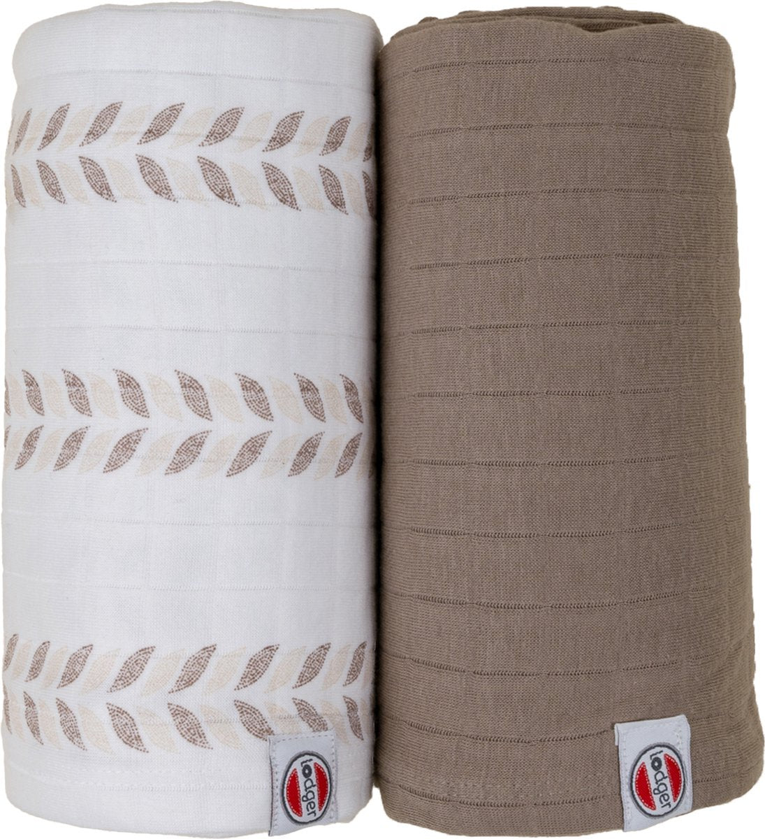 Lange Lodger - tissus hydrophiles - marron crème - 110x110cm - 2 pièces - coton biologique - couche hydrophile