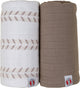 Lange Lodger - tissus hydrophiles - marron crème - 110x110cm - 2 pièces - coton biologique - couche hydrophile