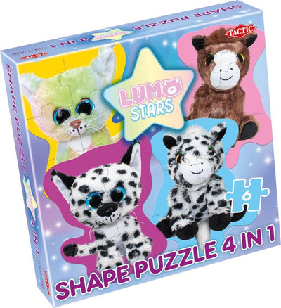 Tactic lumo stars chats et poulains – puzzle – 4x6 pièces – illustrations d'animaux mignons – design épuré et apaisant – qualité scandinave de haute qualité