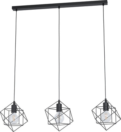 Eglo straiton - lampe suspendue - e27 - 90,5 cm - noir