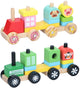 Marionnette - train en bois empilable - 2 couleurs différentes - 1 set