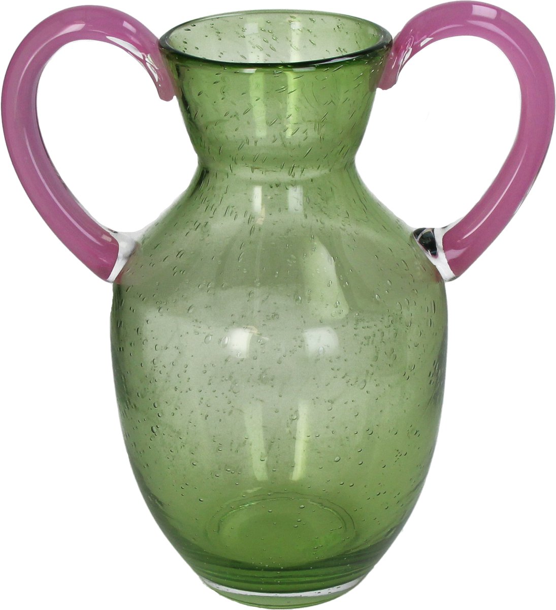 Vase collection HD verre vert 27x18x32,5cm