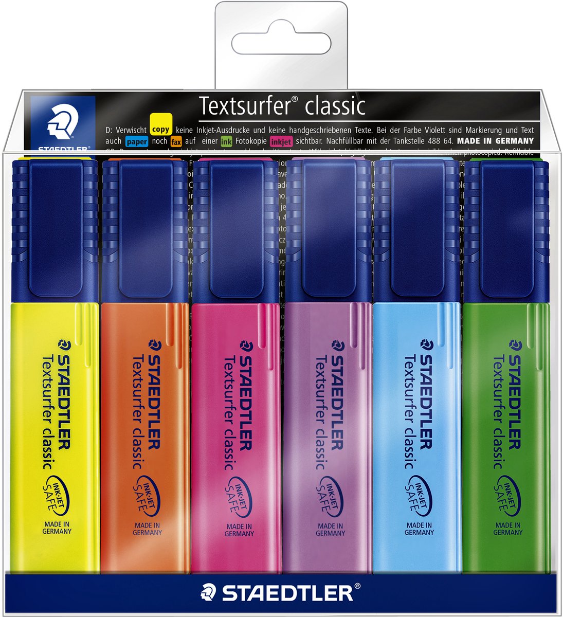 Staedtler Textsurfer marqueur de texte classique - lot de 6 pcs