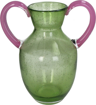 Vase collection HD verre vert 27x18x32,5cm