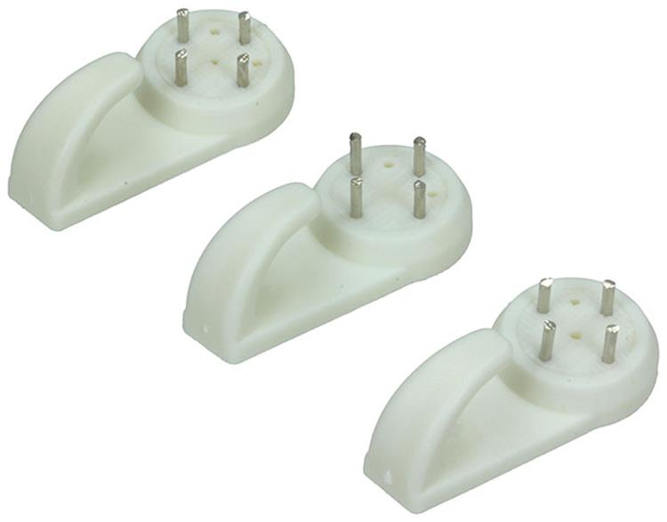Mack 1017845 - crochet à béton plastique 3pcs 40mm | 10 pièces