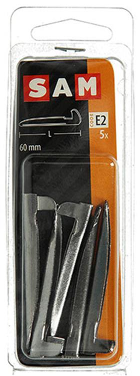 Mack 1019711 - crochet mural acier bleu trempé 5 pcs 60 mm | 10 pièces