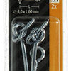 Mack 1017848 - crochet à vent en acier galvanisé 2 pcs 4,0 x 60 mm | 10 pièces