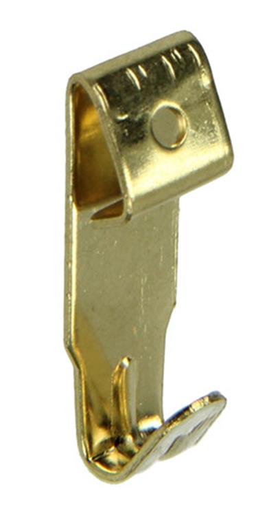 Mack 1017853 - crochet de cadre en acier plaqué laiton 12 pcs 7 x 23 mm | 10 pièces