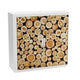 Armoire à portes roulantes paperflow bûches marron, blanc