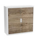 Armoire à portes roulantes paperflow bois marron, blanc