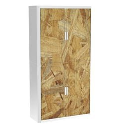 Armoire à portes roulantes paperflow sciure brun, blanc