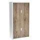 Armoire à portes roulantes paperflow bois marron, blanc