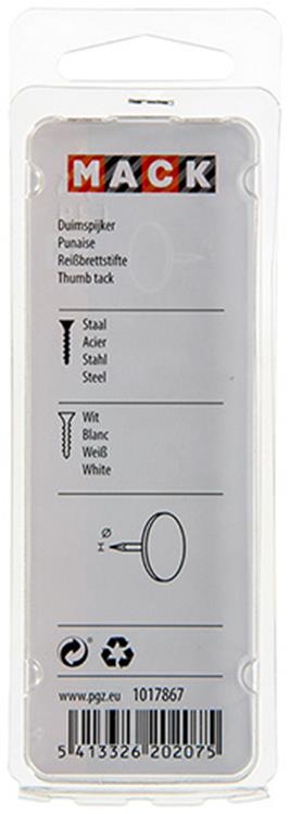 Mack 1017867 - vignette acier blanc 60 pcs | 10 pièces