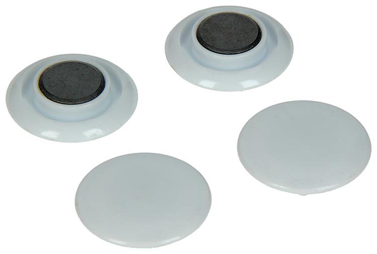 Mack 1017872 - aimant pour tableau noir plastique blanc 4 pcs30 mm | 10 pièces