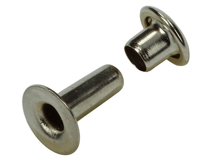 Mack 1019722 - rivet en laiton nickelé 10 pcs 3,3 x 9,0mm | 10 pièces