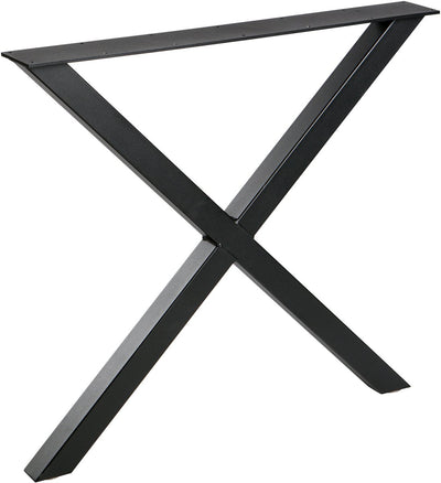 Woood tablo x-leg 1 pièce - métal - noir - 72x79x10