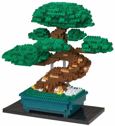 Bandai - nanoblock - bonsaï de luxe - figurine en brique - ensemble de construction de bonsaï en brique 1130 - kit de construction de figurine de bonsaï en fleur de pixel - mini usine de briques - nbc039