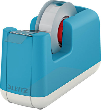 Porte-ruban adhésif Leitz Cozy - Dévidoir de ruban adhésif avec ruban adhésif - Idéal pour le travail à domicile au bureau - Bleu serein