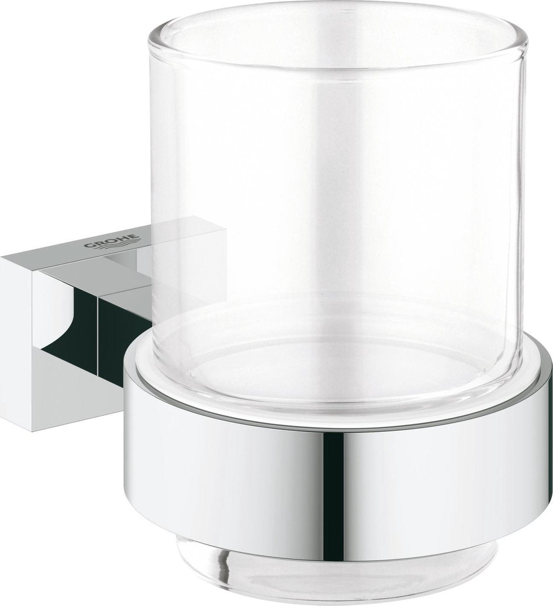 Support cube Grohe essentials avec verre à boire - chrome