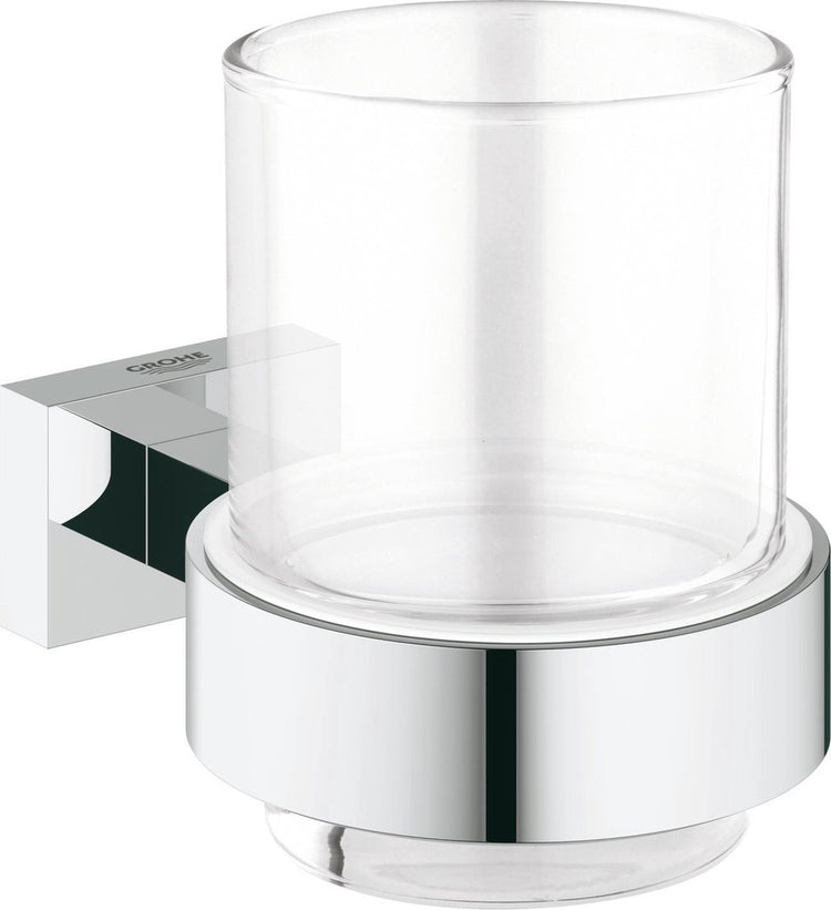 Support cube Grohe essentials avec verre à boire - chrome