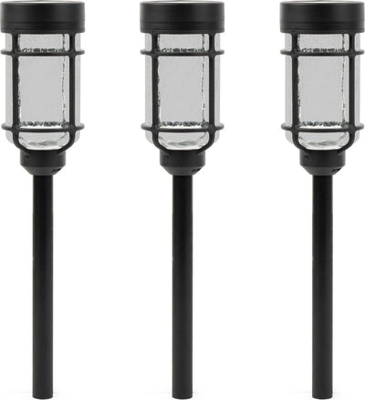 Luxform - 3x lampe de jardin solaire - catala - 6 lumens - lot de 3 pièces