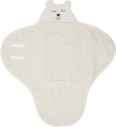 Jollein couverture enveloppante ours boucle avoine