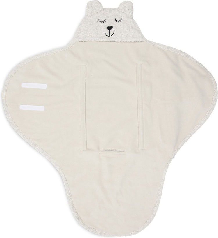 Jollein couverture enveloppante ours boucle avoine