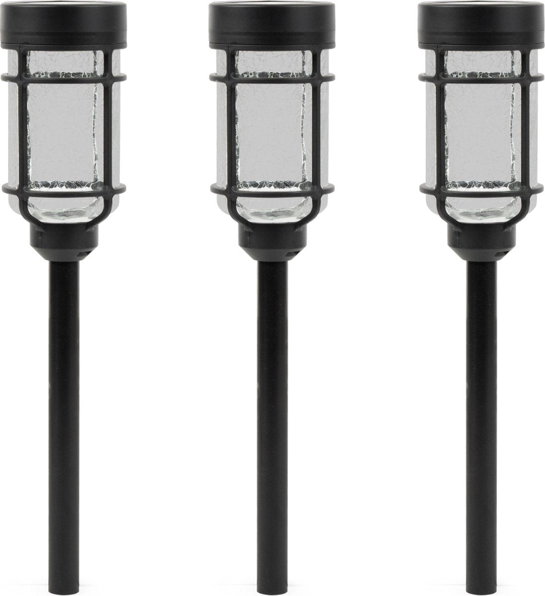 Luxform - 3x lampe de jardin solaire - catala - 6 lumens - lot de 3 pièces