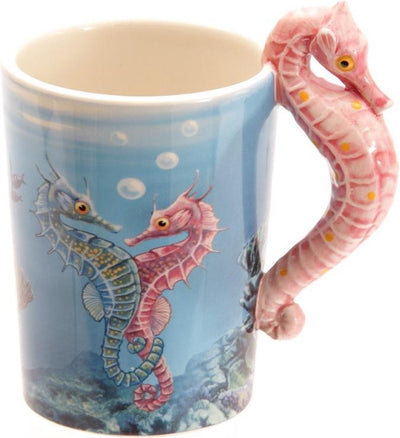 Lisa Parker Sea Horse Handle Cerramic Mug