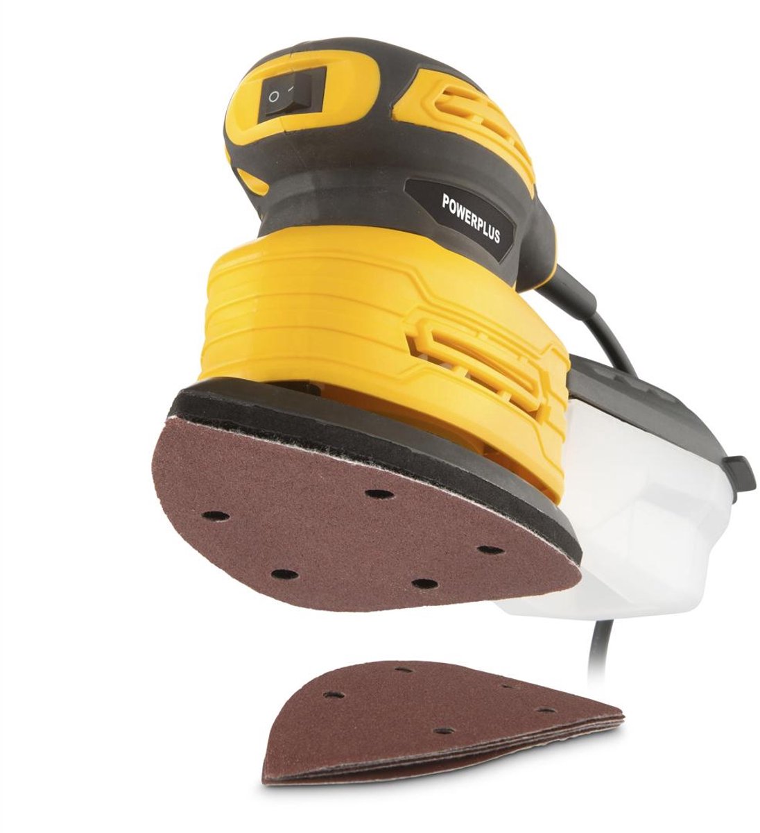 Ponceuse électrique Powerplus powx04800 - Ponceuse multi 180 w - 5 feuilles abrasives, dépoussiéreur