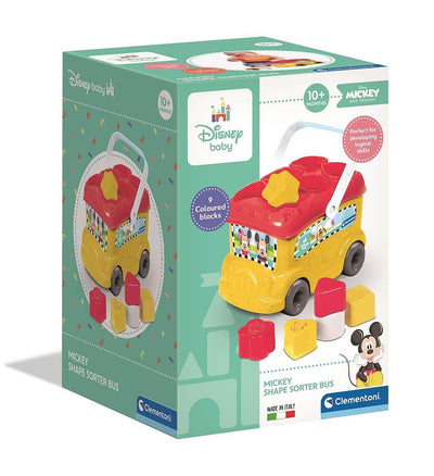 Clementoni baby – boîte en forme de Mickey Mouse – boîte à blocs – jouets pour bébé – blocs pour bébés à partir de 10 mois
