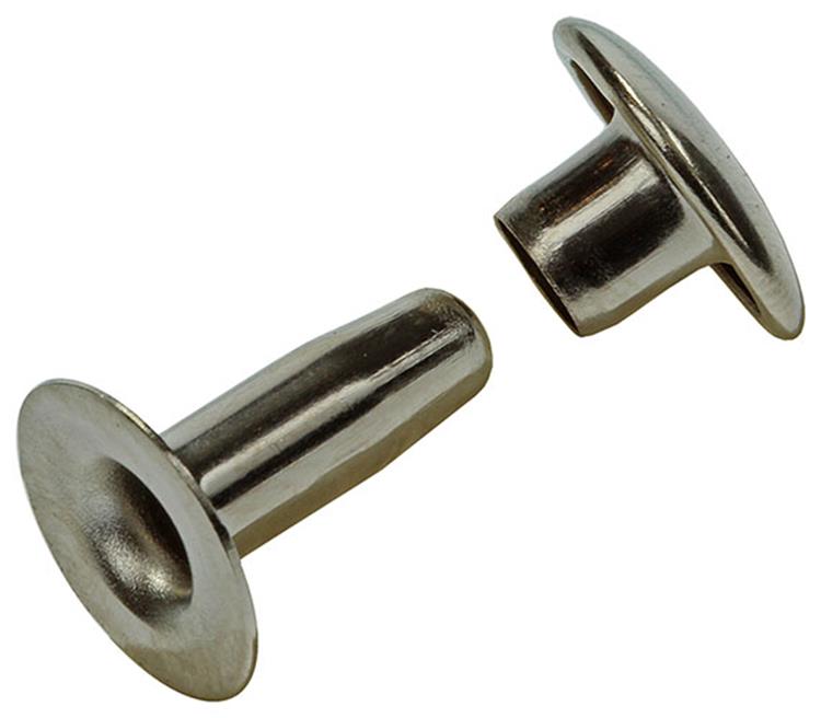 Mack 1019724 - rivet en laiton nickelé 5 pcs 4,2 x 12 mm | 10 pièces