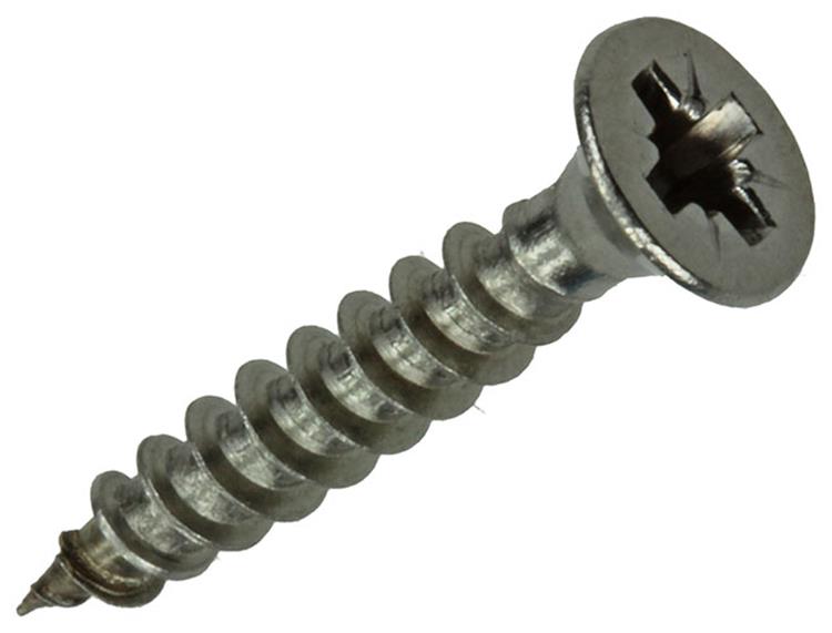 Mack 1019740 - vis pour panneaux d'aggloméré tête VZ acier inoxydable 15 pièces 4,0 x 25 mm | 10 pièces