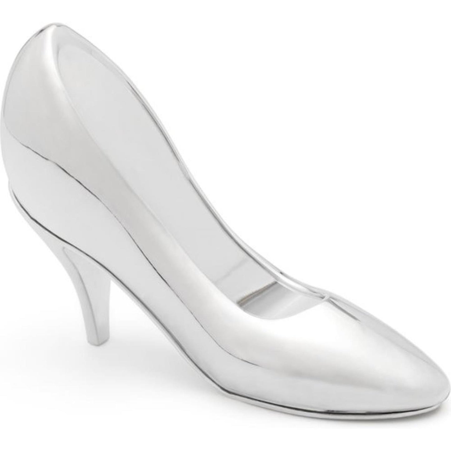 Tirelire chaussure plaqué argent 13x10cm