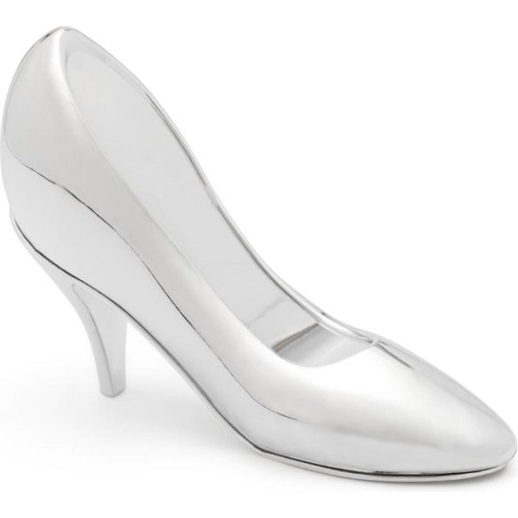 Tirelire chaussure plaqué argent 13x10cm