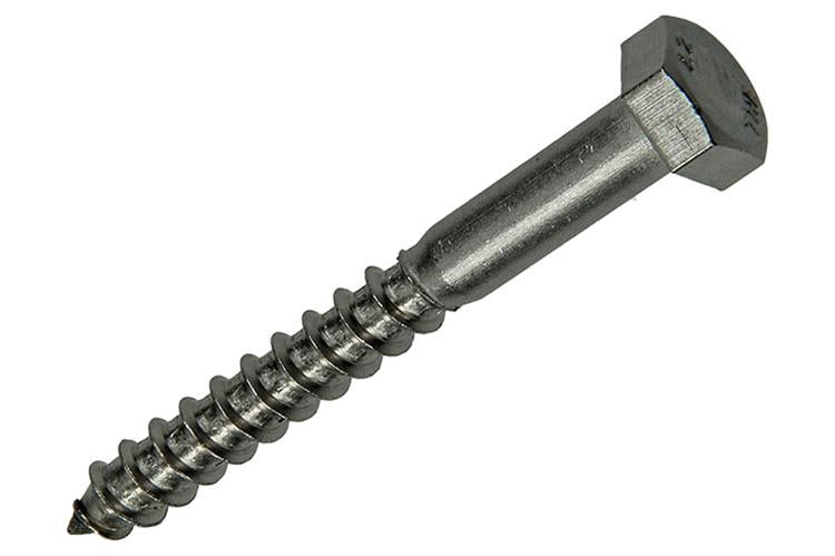Mack 1019770 - boulon fileté à bois en acier inoxydable 2 pcs 8 x 70 mm | 10 pièces