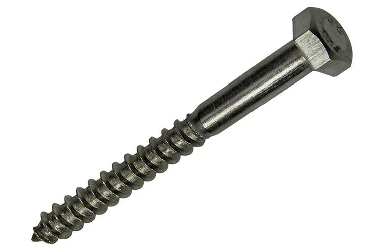 Mack 1019771 - boulon fileté à bois acier inoxydable 1pc 8 x 80 mm | 10 pièces