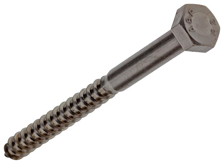 Mack 1019772 - boulon fileté à bois acier inoxydable 1pc 8 x 100 mm | 10 pièces